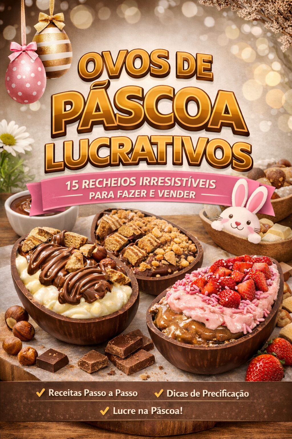 Ebook Ovos de Páscoa Lucrativos - 15 Recheios Irresistíveis